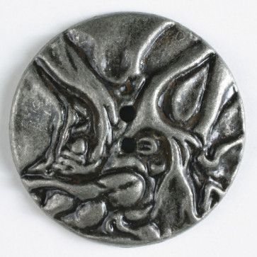 Antique Tin Full Metal Button 28mm