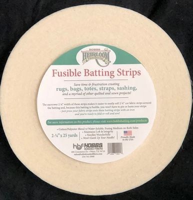 Batting: 2.25" Strips 80/20 Fusible Batting Hobbs