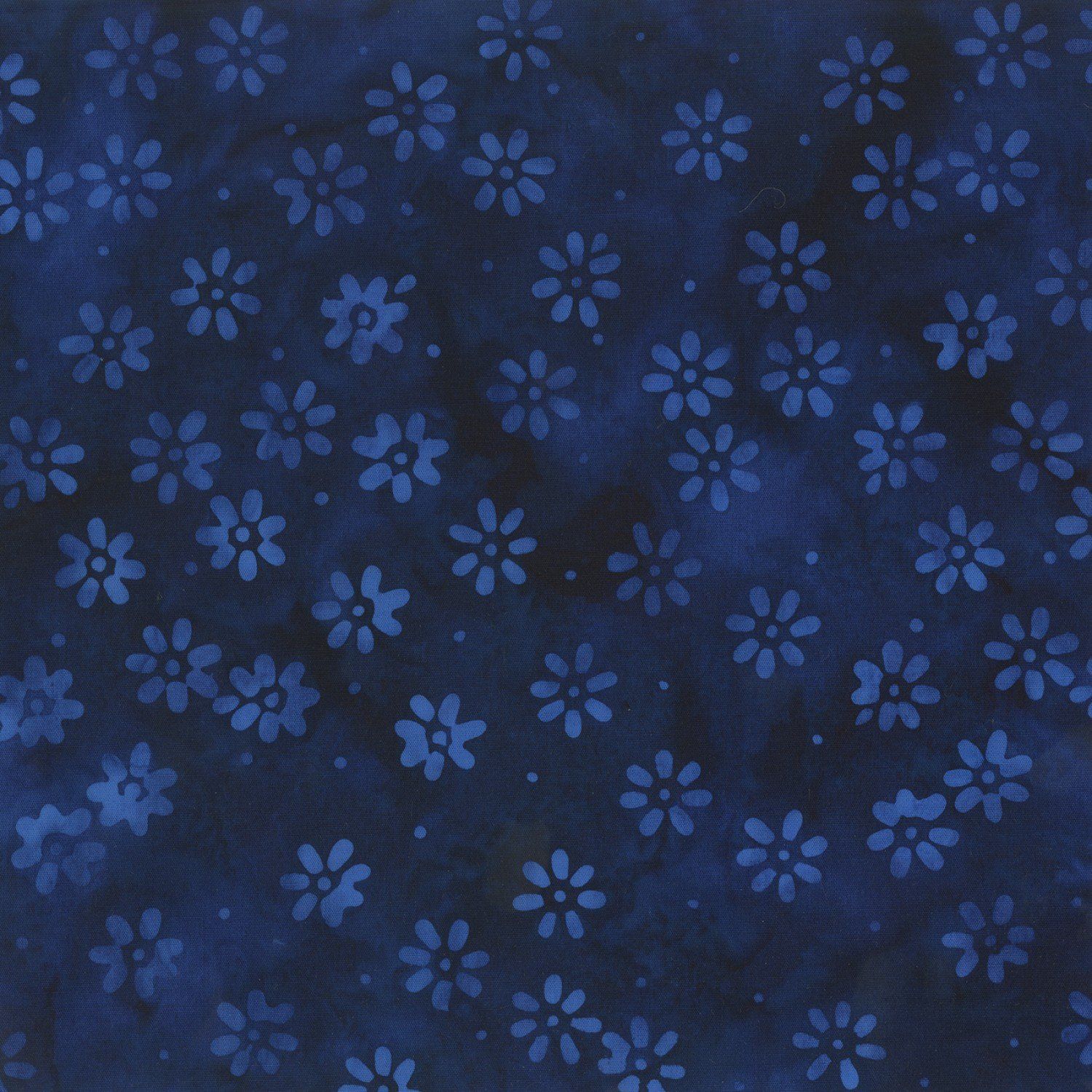 Anthology Batiks Navy Daisy