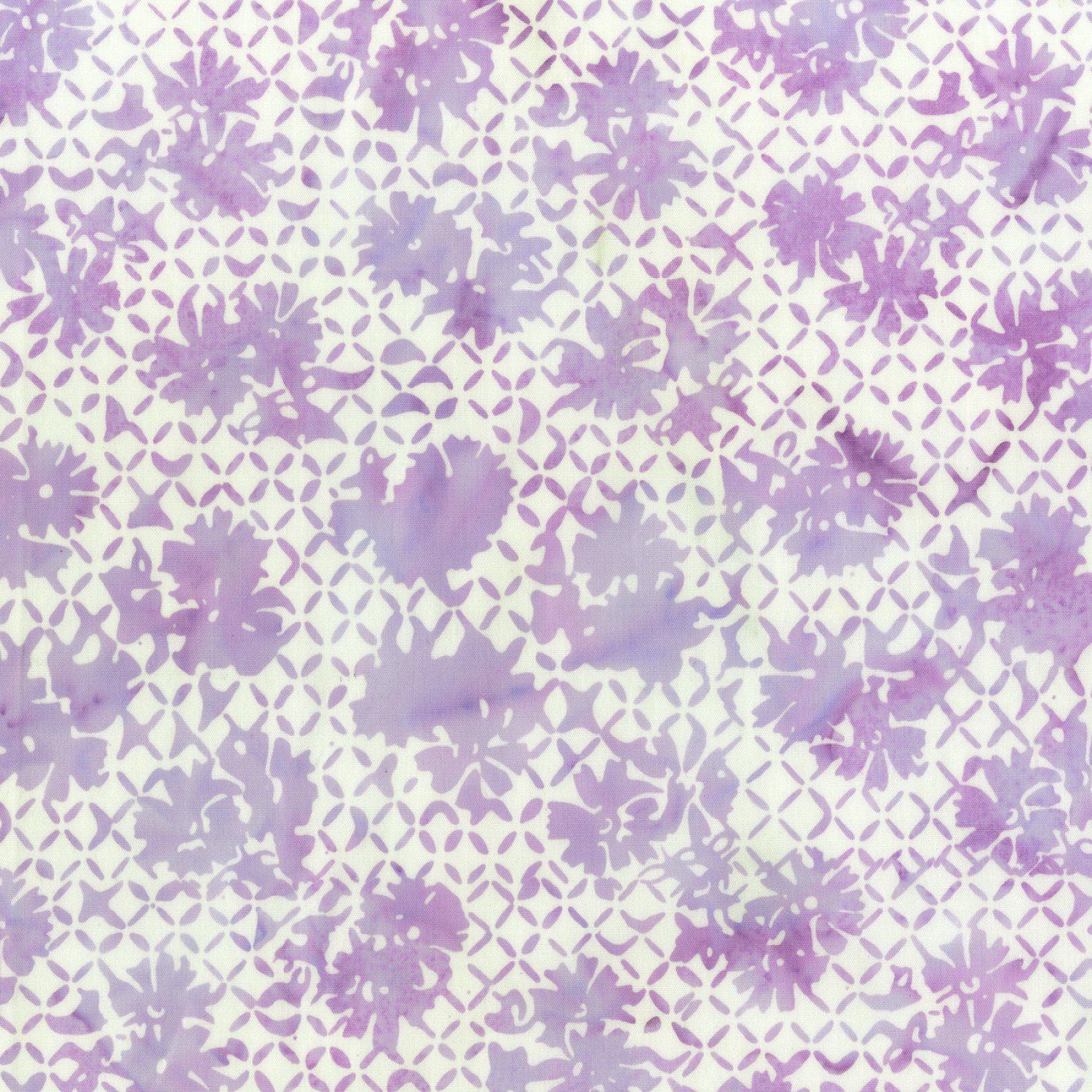 Anthology Batiks Lilac Floral Fence