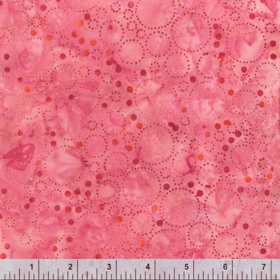 Anthology Batiks Pink Dotted Circles