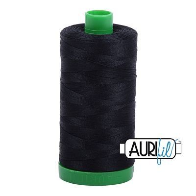 Aurifil Thread Cotton Black 40wt 1000m