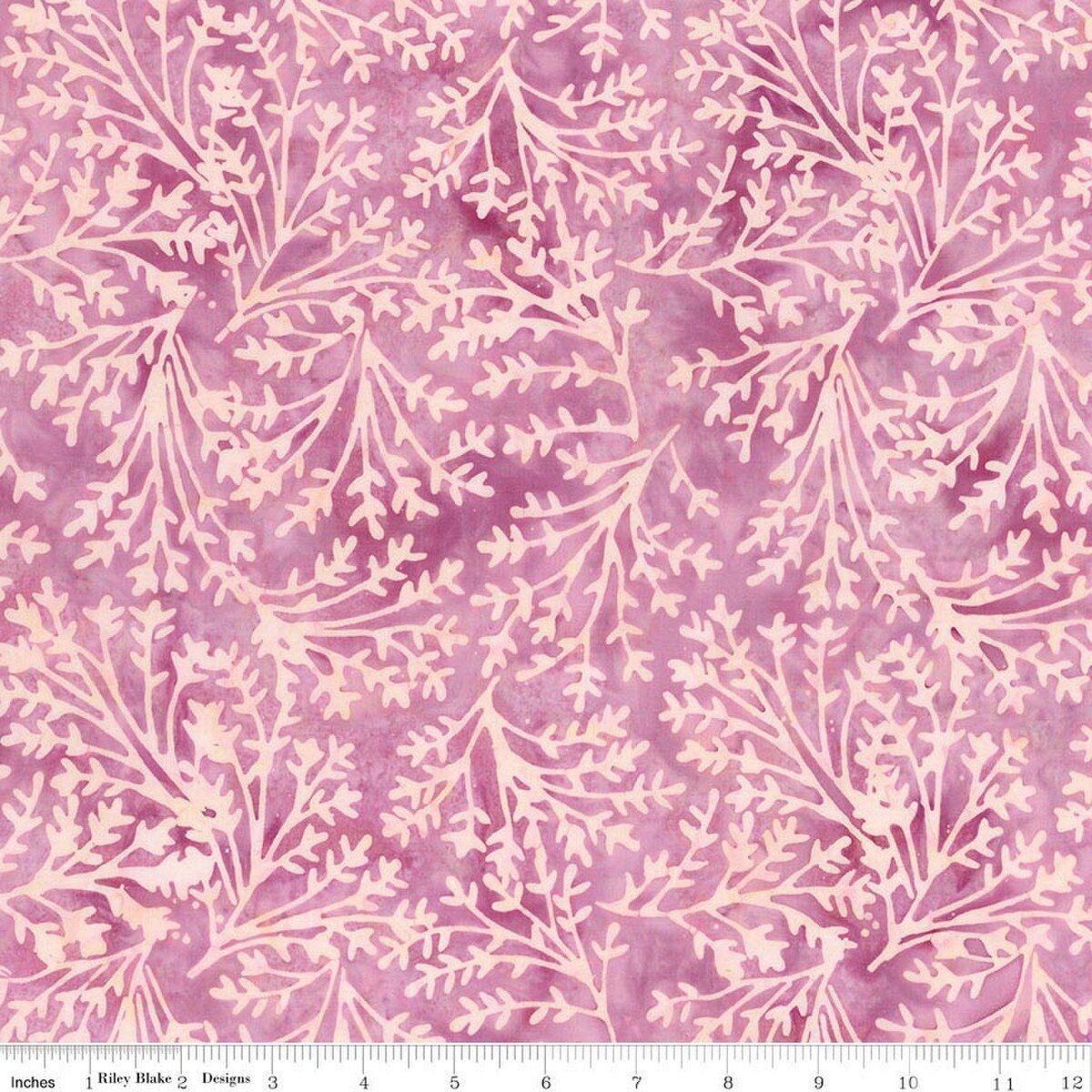 Batiks Wildflowers Wistful Mauve Riley Blake