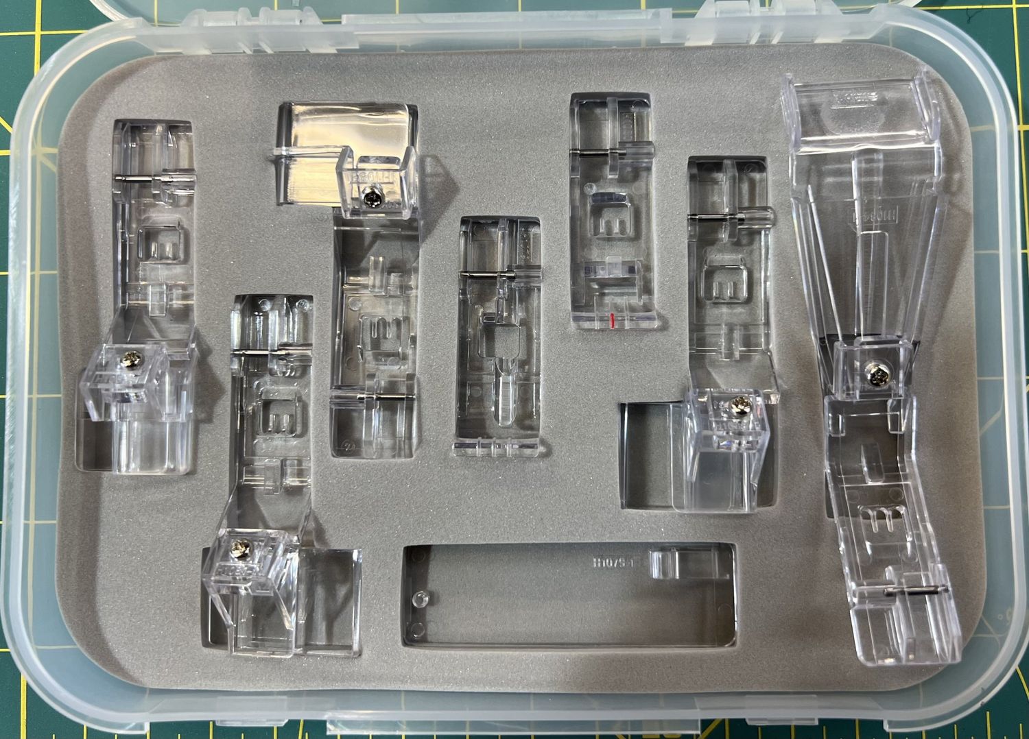 Bernette Overlocker B42/48/62/68 7 pc Clear Coverstitch Presser Foot Set