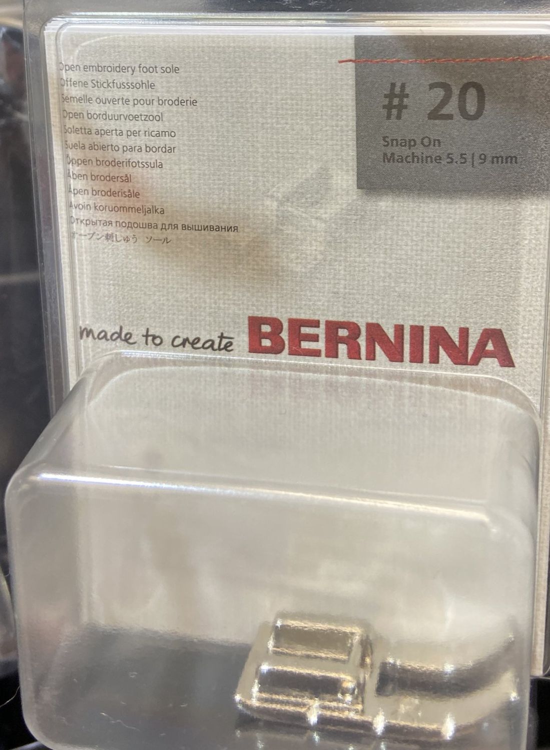 BERNINA #20 Open Embroidery Snap on.