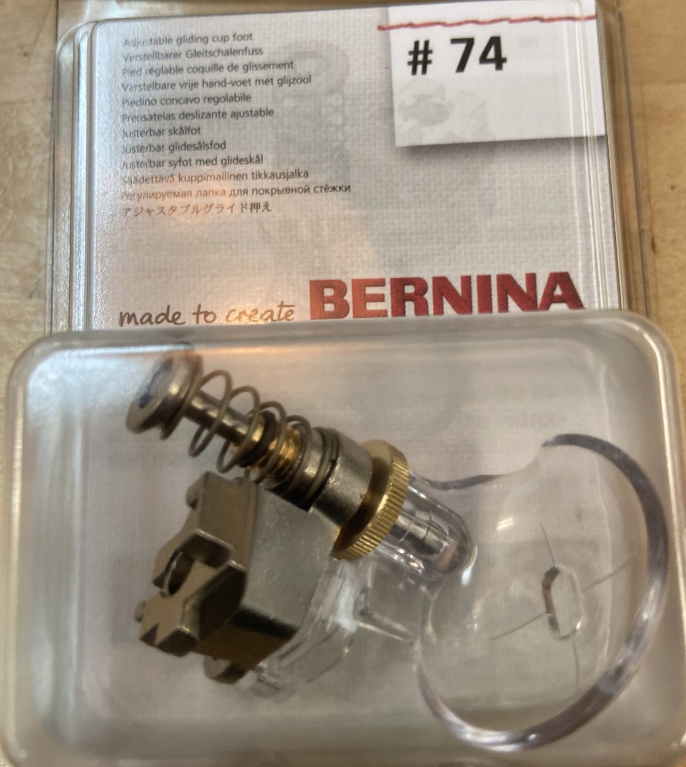 BERNINA #74 Adjustable Gliding cup Foot