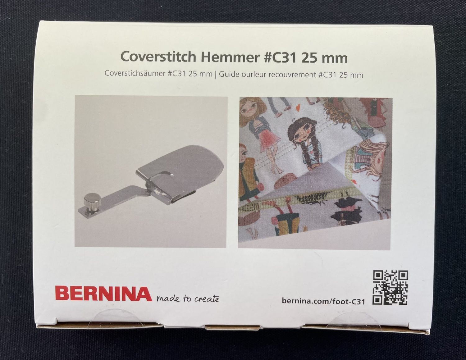 BERNINA #C31 Coverstitch Hemmer 25 mm (.98")