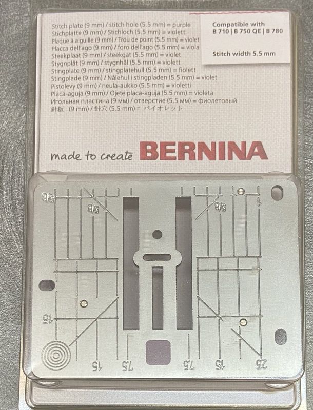 BERNINA 9mm feeddogs Stitch Plate 5.5mm zigzag opening machines 480 570 590 740 770 790.