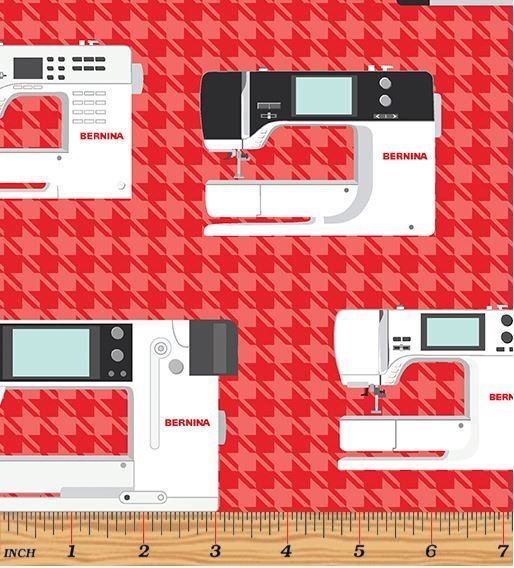 BERNINA Machines Red Houndstooth