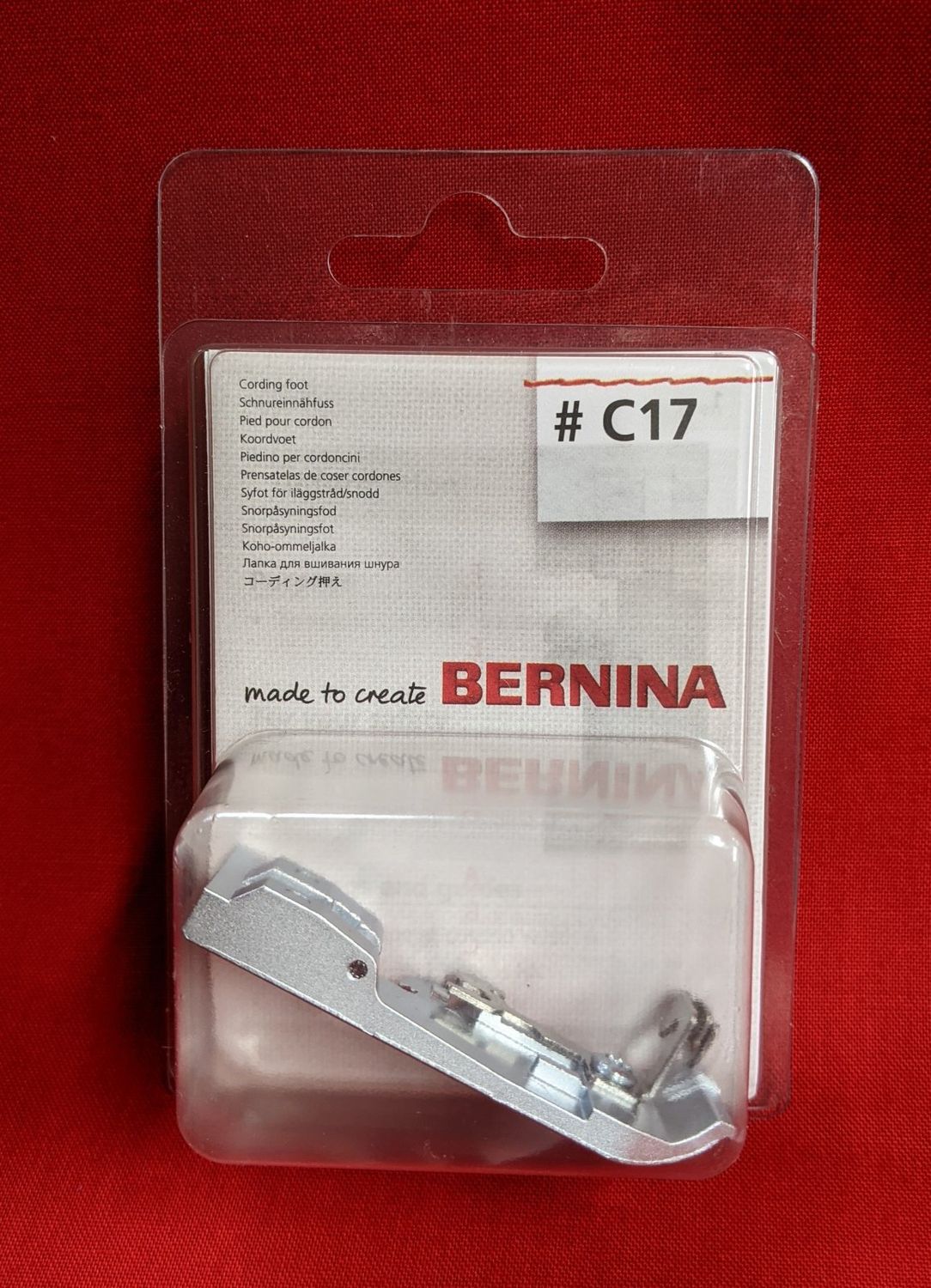 BERNINA #C17 Cording foot for the L890 machine only