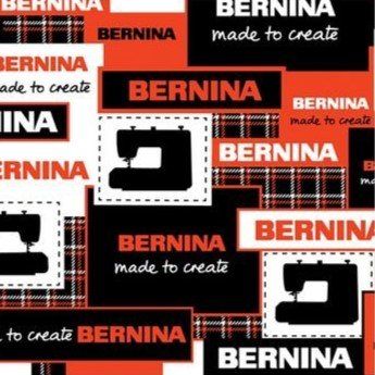 BERNINA Fabric Logo Patch Black/Red