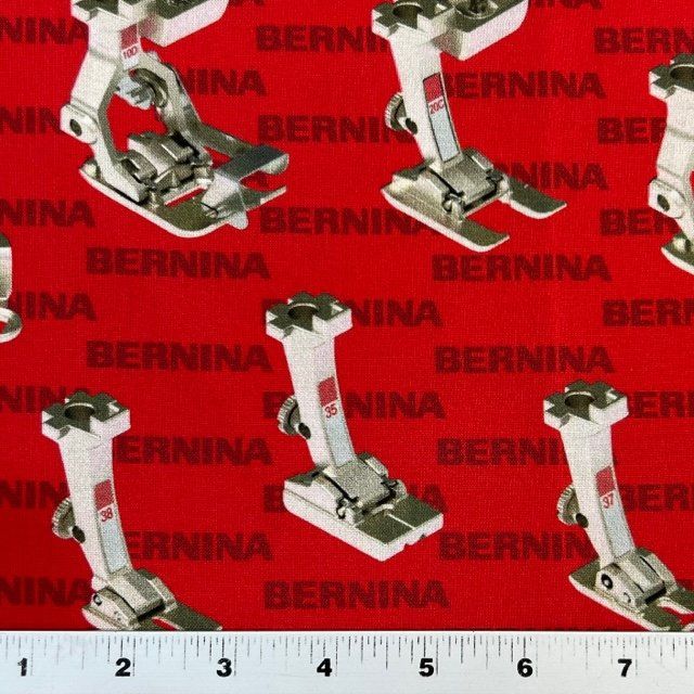 BERNINA's Sewing Feet Red by Benartex