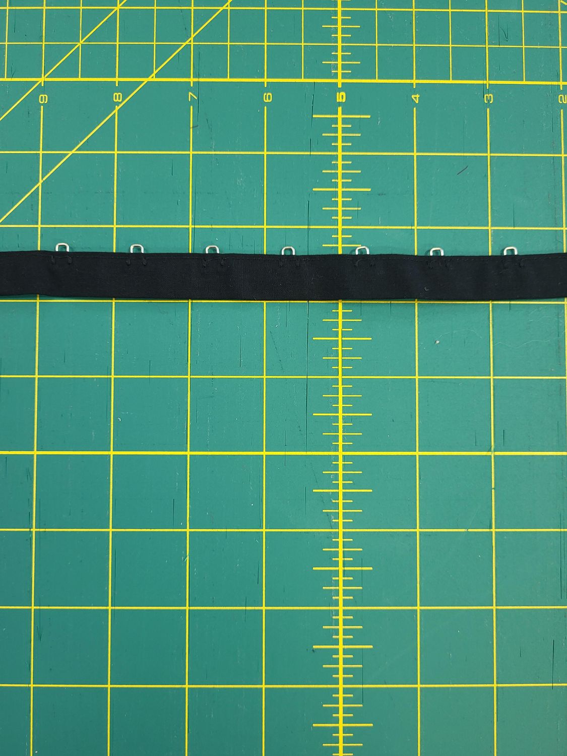 Black Cotton Single Row Hook and Eye Tape - eye side only