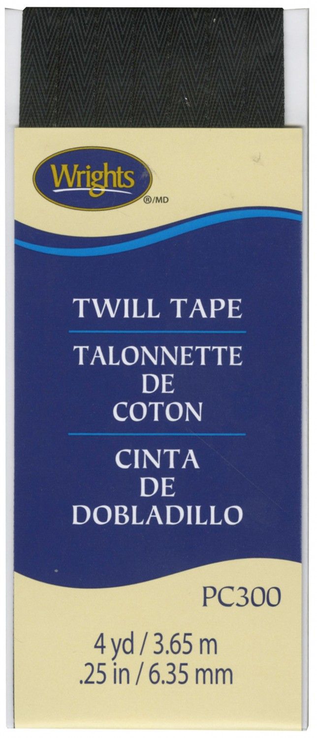 Black Twill Tape 1/4" wide