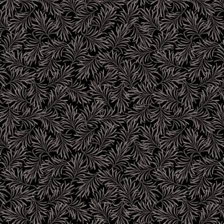 Black/Charcoal Boughs of Beauty 108in Wide Back Benartex
