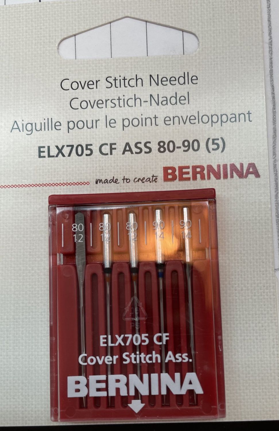 BERNINA Overlock Serger ELx705 CF Asst Coverstitch Needles