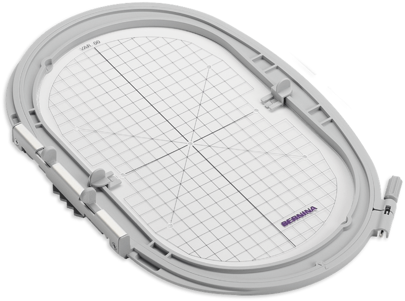 BERNINA Template Large Oval 145 x 255 mm Purple markings with Black Stripe