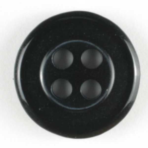 Black 4 Holed Button 7/16" 11mm