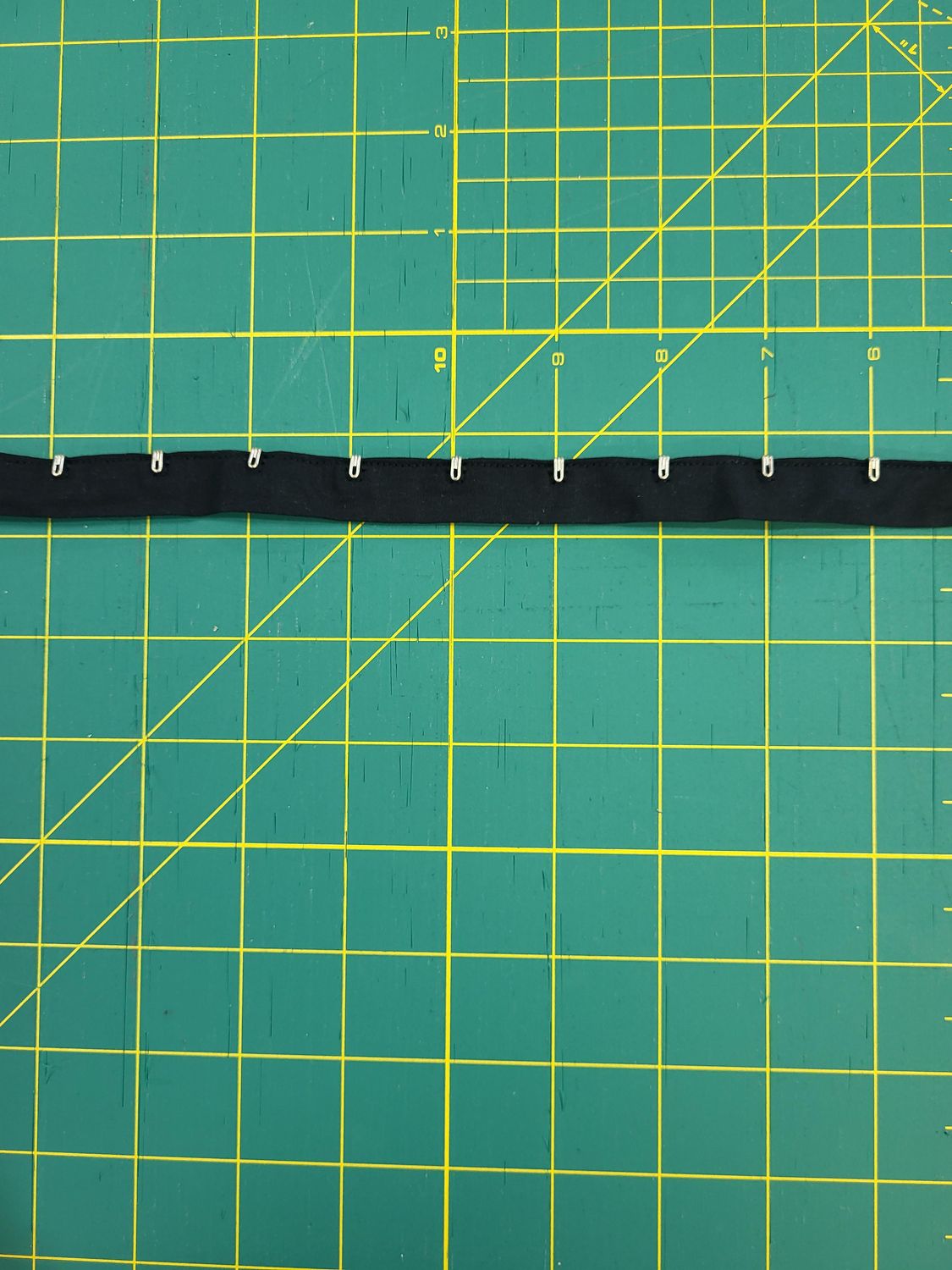 Black Cotton Single Row Hook and Eye Tape - hook side only