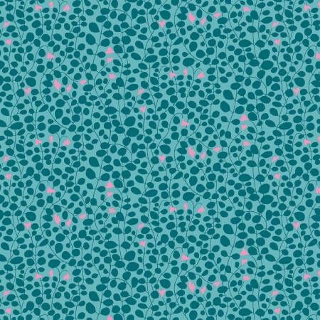 Blooming Color Caroline Turquoise Benartex
