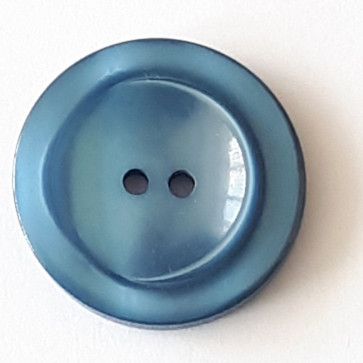 Blue Polyester Button with 2 holes 18mm