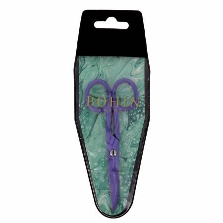 Bohin Flat Blade Epoxy Scissors 4-1/2in Purple