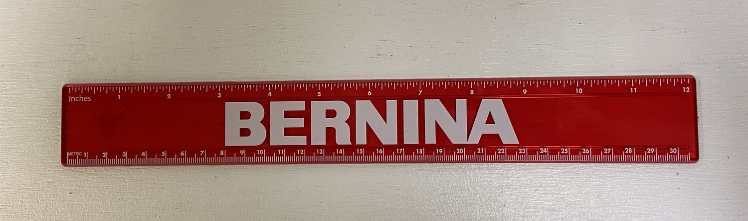 BERNINA Red clear 12" Ruler