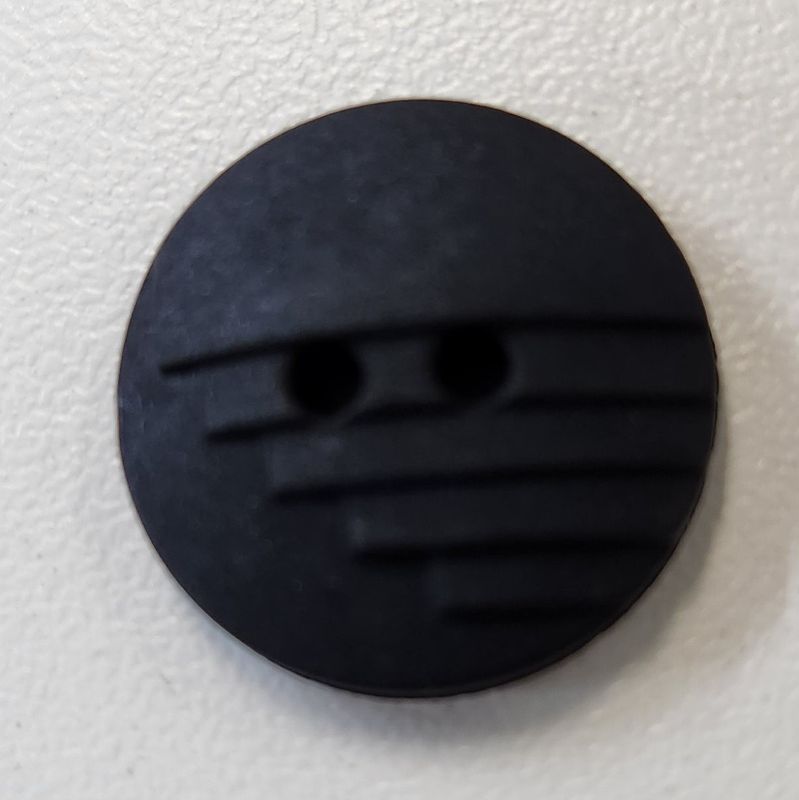 Black 2 Holed Button 11/16"