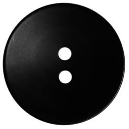 Black Round Poly Button 2 Holes 18mm