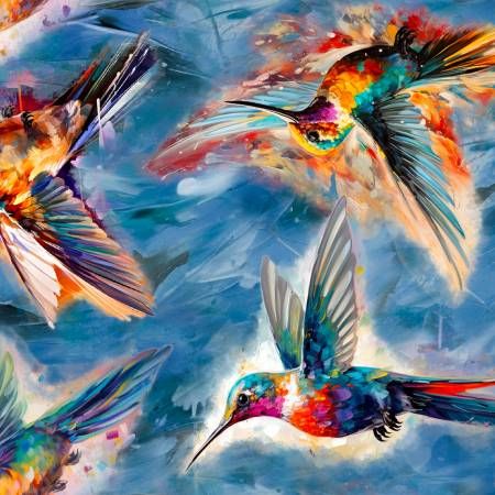 Blue Fanciful Flyers Hummingbird