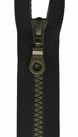 Brastique Closed Bottom Zipper 9in Black