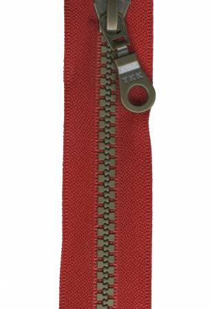 Brastique Closed Bottom Zipper 9in Cherry