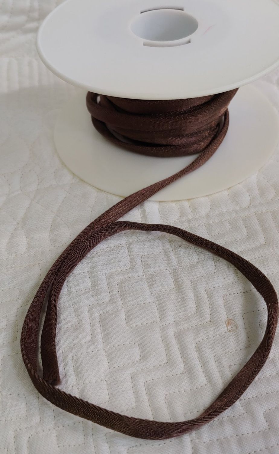 Brown Satin Spaghetti Strap