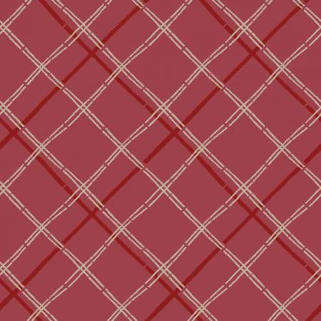 Cardinal Red Criss Cross Plaid RJR Quilting Cotton 44" Wide