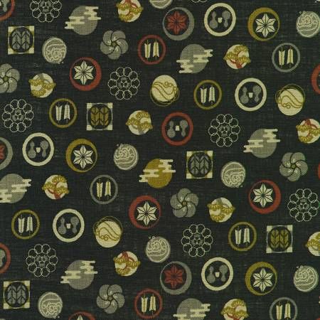 Circles Black Sevenberry Homespun