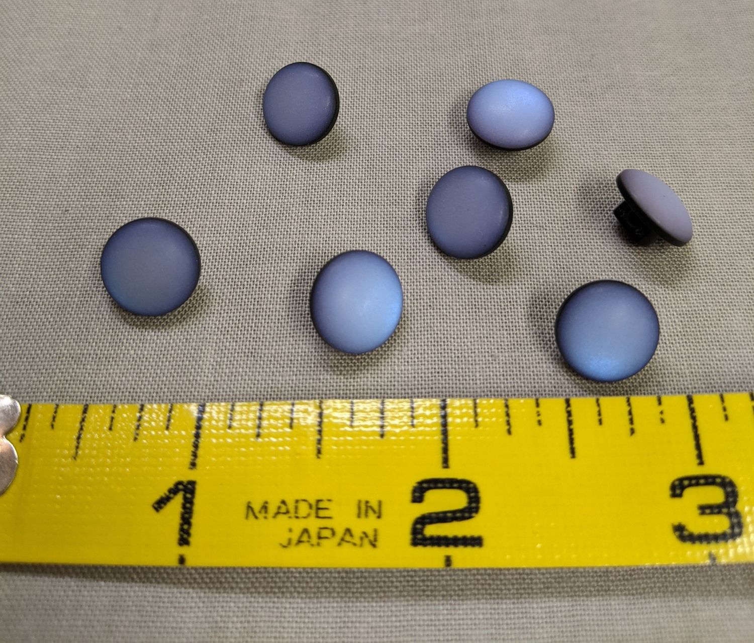 Button 5/8" Blue Irridescent