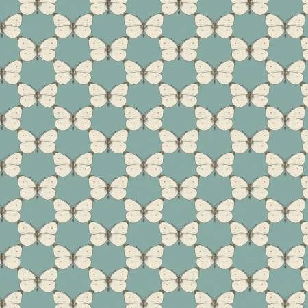 Cabbage Butterfly Medium Teal Benartex