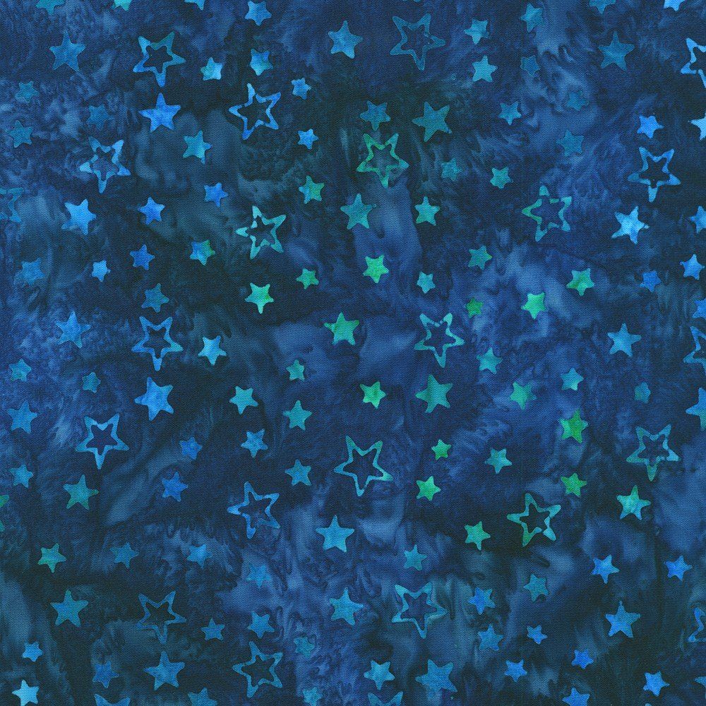 Celestial Starry Night Batik Robert Kaufman Quilting Cotton