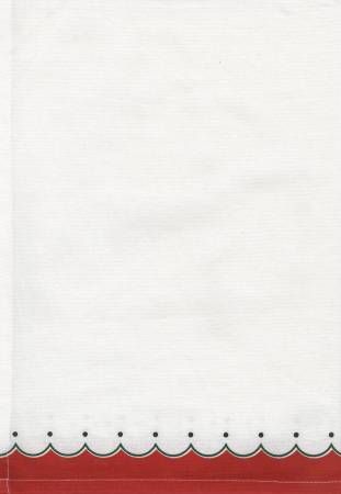 Christmas Border Tea Towel Bright Red and Green