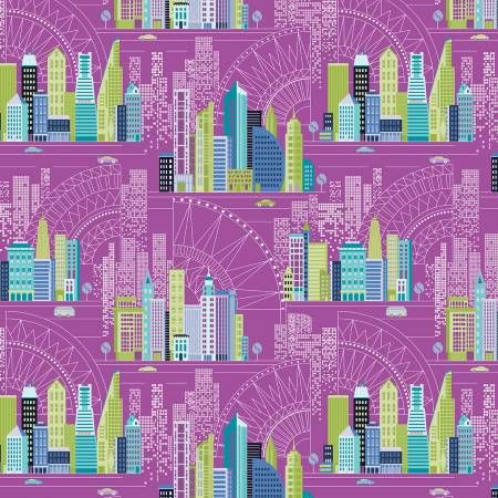 City Night Plum Amanda Murphy Benartex