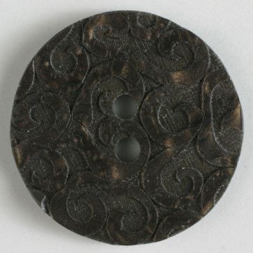 Brown Polyester Button 2 holes 18mm