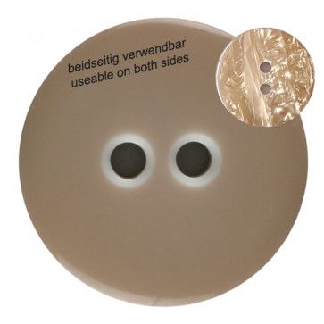 Brown Polyester Button Reversible 18mm