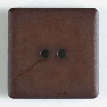 Brown Square Fashion Button 25mm