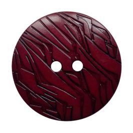 Burgundy Round Fashion Button Black Lacquer 2 Holes Size: 18mm