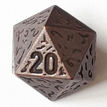 Copper Geometric Cube Button with Shank 20mm
