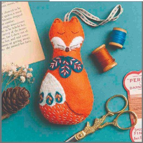 Corinne Lapierre Wool Mix Felt Craft Kit Folk Fox