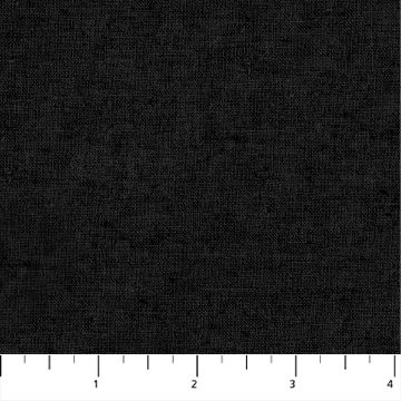 Cotton Linen Solid Black Figo fabric