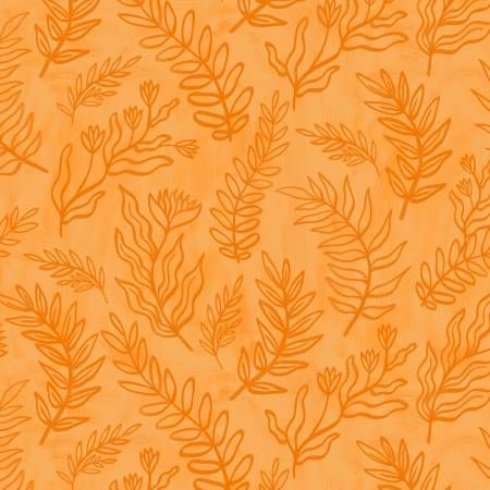 Cyprus Linear Sprigs Orange P&amp;B