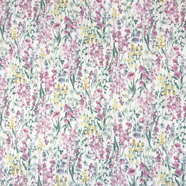 EOB .625 yd Cotton Crinkle Seersucker Pink/Yellow Wildflowers