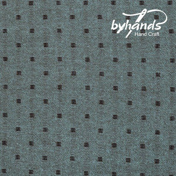 Cotton Yarn Dyed Marine Blue Squares
